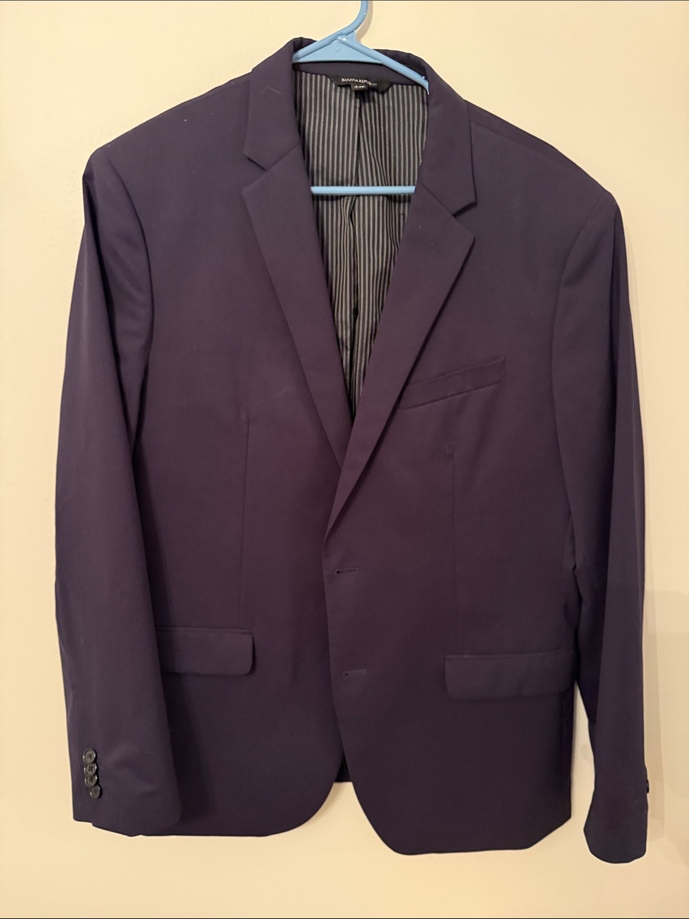 Banana Republic Men's Dark Navy Single-Breasted Blazer